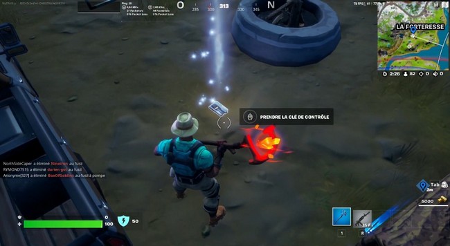 Emplacement de la Clé de contrôle de l'arme de l'apocalypse de la forteresse