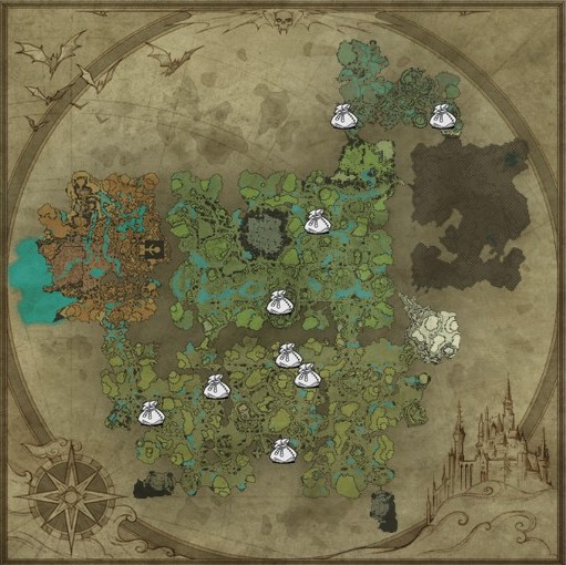 Emplacement des coffres contenant des pierres à aiguiser dans V Rising