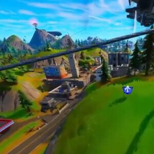 Emplacement jeton de Gain de niveau près de Tilted Towers Fortnite Chapitre 3 Saison 2