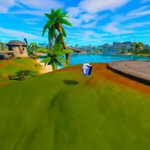 Emplacement jeton de Gain de niveau sur une île à l'est du sanctuaire Fortnite Chapitre 3 Saison 2