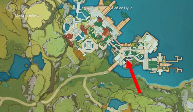 L'emplacement du Chef Mao à Liyue