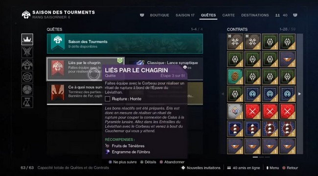 Rupture Honte destiny 2