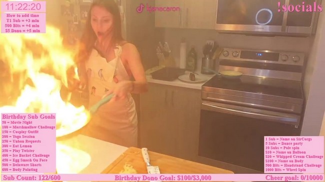 Une streameuse de Twitch a failli mettre le feu à sa cuisine pendant un subathon