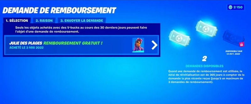 demande de remboursement fortnite-2