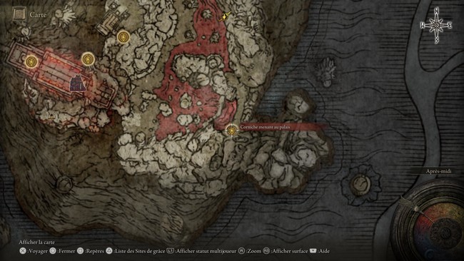 Corniche menant au palais