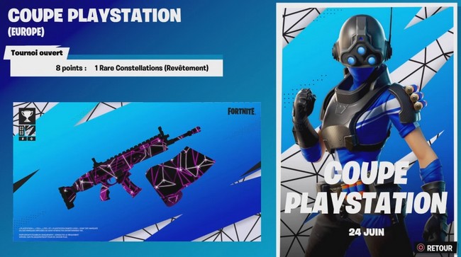 Coupe playstation juin 2022 fortnite