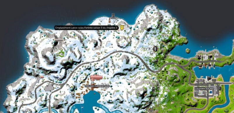 Emplacement Lance-scies fortnite saison 3 chapitre 3