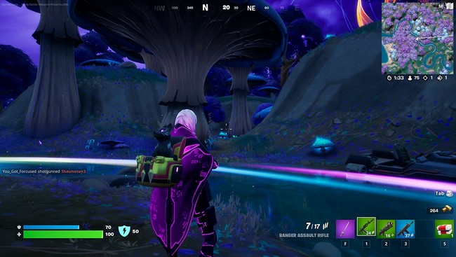 Emplacement des champignons rebondisseurs dans Fortnite saison 3 chapitre3