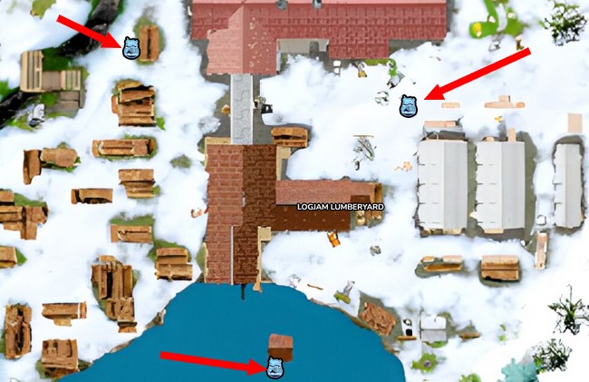 Emplacement des jetons de BricBroc à Logjam Lumberyard Fortnite