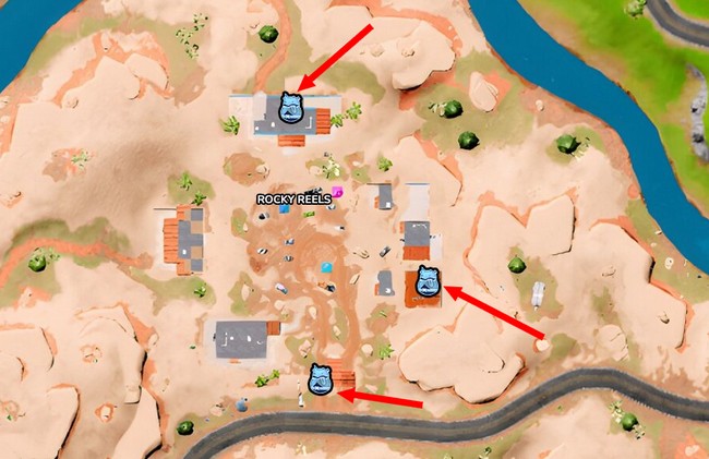 Emplacement des jetons de BricBroc à Rocky Reels Fortnite