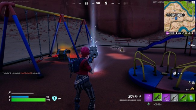 Emplacement jeton de BricBroc à Rocky Reels 2 Fortnite