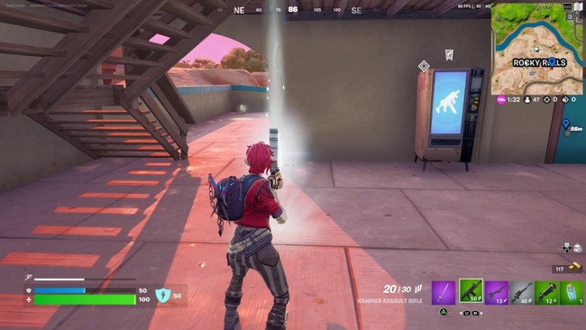 Emplacement jeton de BricBroc à Rocky Reels 3 Fortnite