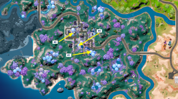 Emplacements des jetons de Bric Broc à Greasy Grove fortnite