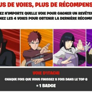 The Nindo Fortnite, comment obtenir les récompenses Naruto ?