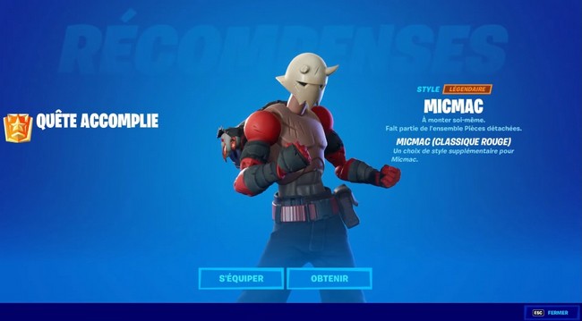 MicMac ( Classique Rouge) Fortnite
