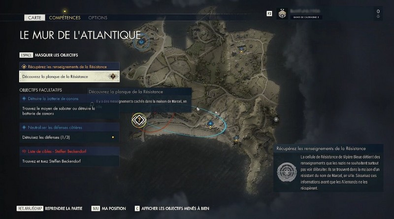 Mission Le Mur de l'Atlantique sniper elite 5