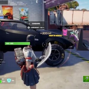 Modifier une Whiplash avec des pneus tout terrain et un chasse pierre fortnite