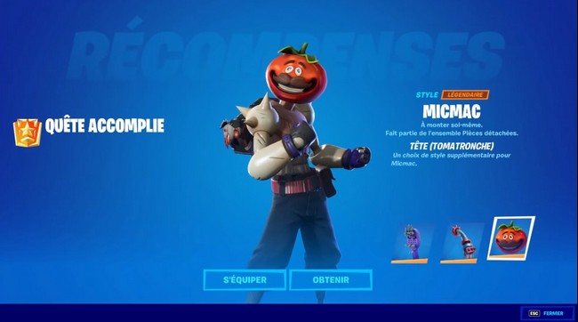 Tête (Tomatronche) Fortnite