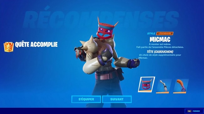 Tête (cabouchon) Fortnite