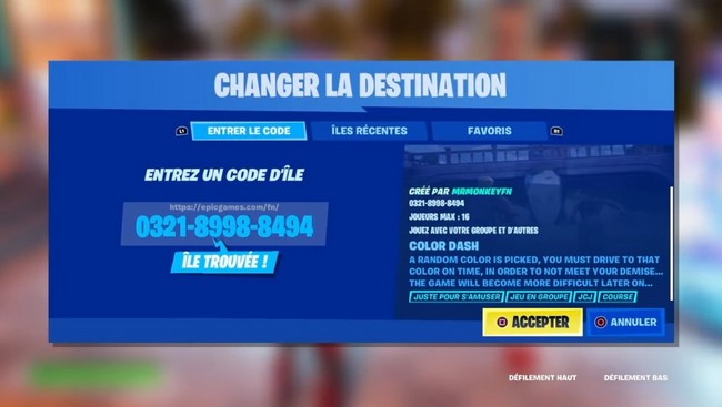 Virée colorée-code