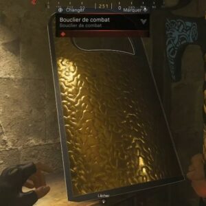 bouclier de combat en or de warzone