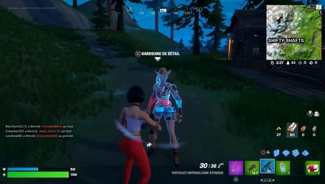 emplacement la Gardienne de bétail fortnite saison 3 chapitre 3