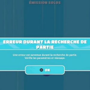 erreur durant la recherche de partie fall guys