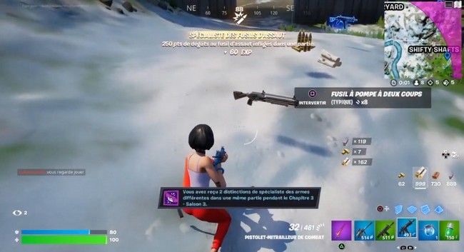 fusil à pompe à deux coups fortnite saison 3 chapitre 3