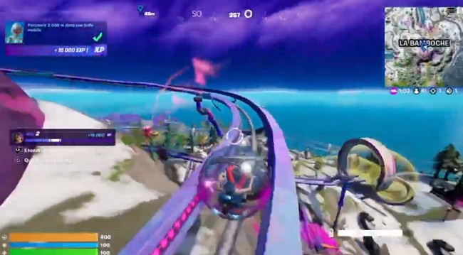 parcourir 2000 mètres dans une bulle mobile-fortnite