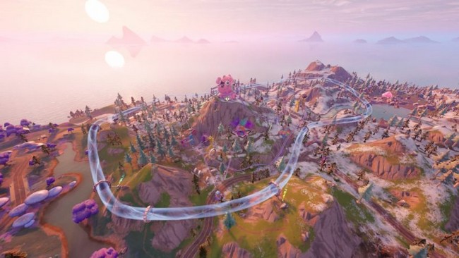 parcourir 500 m dans le sillage aérien autour de la Bamboche