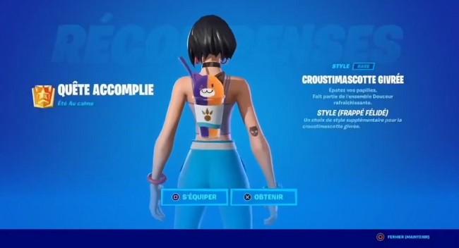 Croustimascotte Givrée Frappé Félidé fortnite
