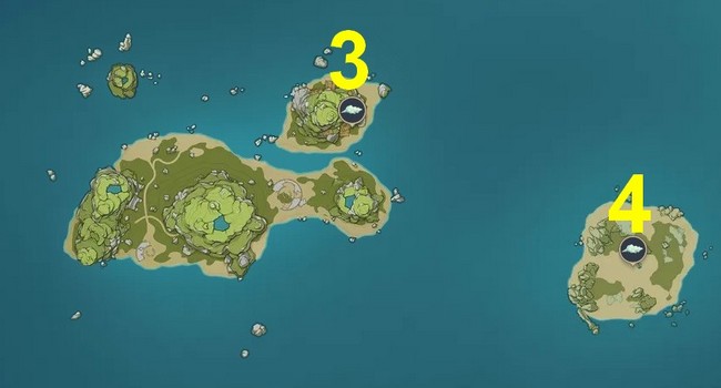 Emplacements des Conques de mirage des îles brisées