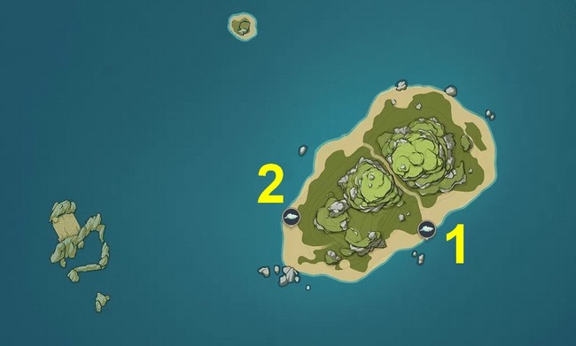 Emplacements des Conques d’écho des îles du flan