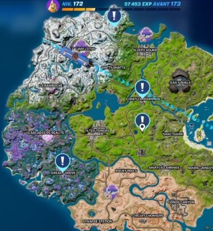 Emplacements sonnettes de maison Fortnite