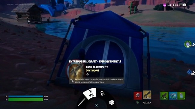 Entreposer un objet de niveau mythique ou exotique dans une tente, quête Indiana Jones -1