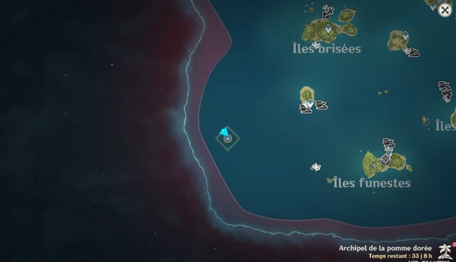 Indice sur le trésor Îles funestes-genshin impact