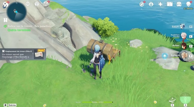 Indice sur le trésor Îles jumelles genshin impact