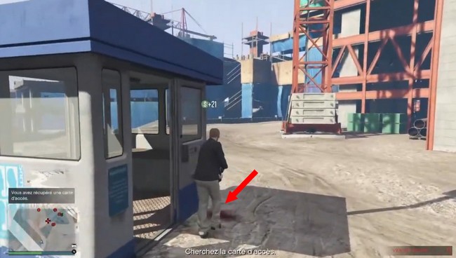 emplacement carte d'accès