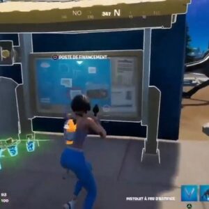 Poste de financement où Voter pour les projets de construction du Bloc en donnant des lingots dans Fortnite