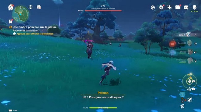 Repoussez l'assaillant- Une Ombre pourpre sur la plaine de genshin impact 2.8