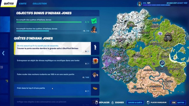 Trouver la porte secrète derrière la grande salle à Shuffled Shrines fortnite