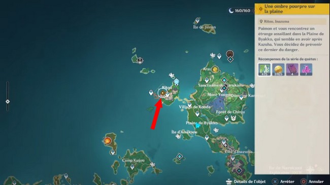 Une Ombre pourpre sur la plaine de genshin impact 2.8