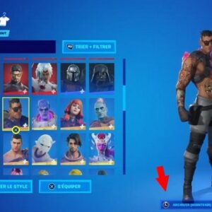 archiver les skins et les cosmétiques dans Fortnite