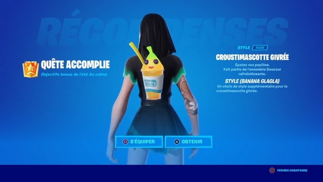 l'accessoire de Dos Banana Glagla-fortnite