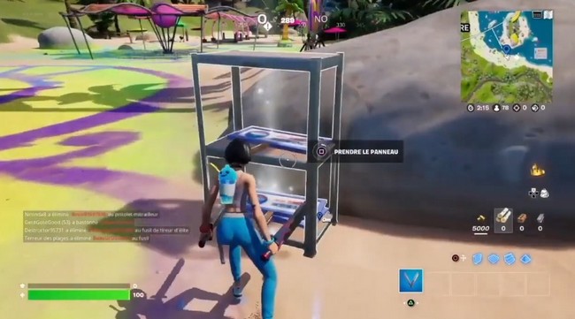 ramasser un panneau Au Calme fortnite -defi été au calme