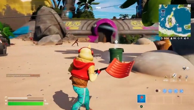 une poubelle officielle- fortnite