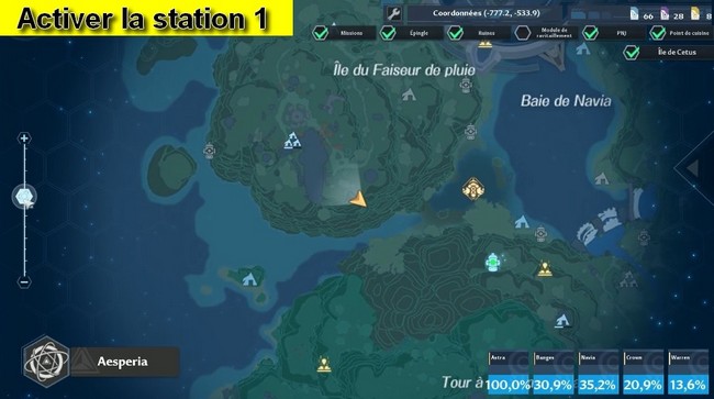 Activer la station 1 de Tower of fantasy