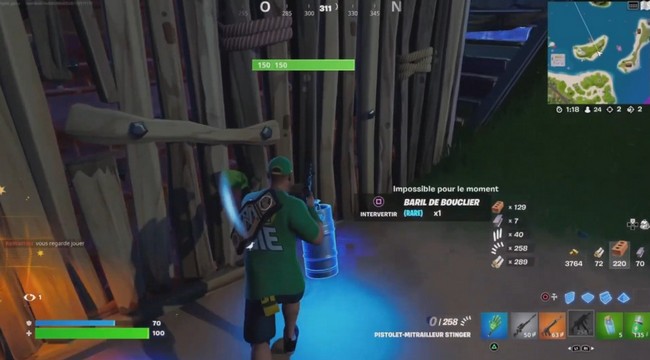 Baril de bouclier fortnite
