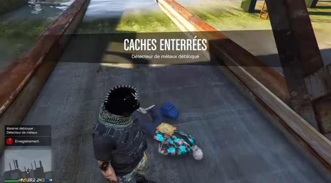 Caches enterrées- détecteur de métaux débloqué GTA 5 Online