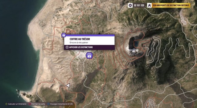 Chasse au trésor sable et batteries Forza horizon 5